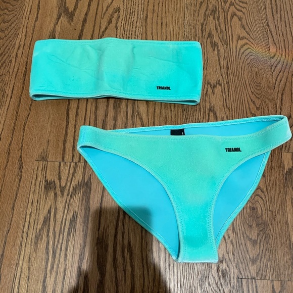 Triangl Crush Blue Lemonade Velvet Bikini - Picture 2 of 8